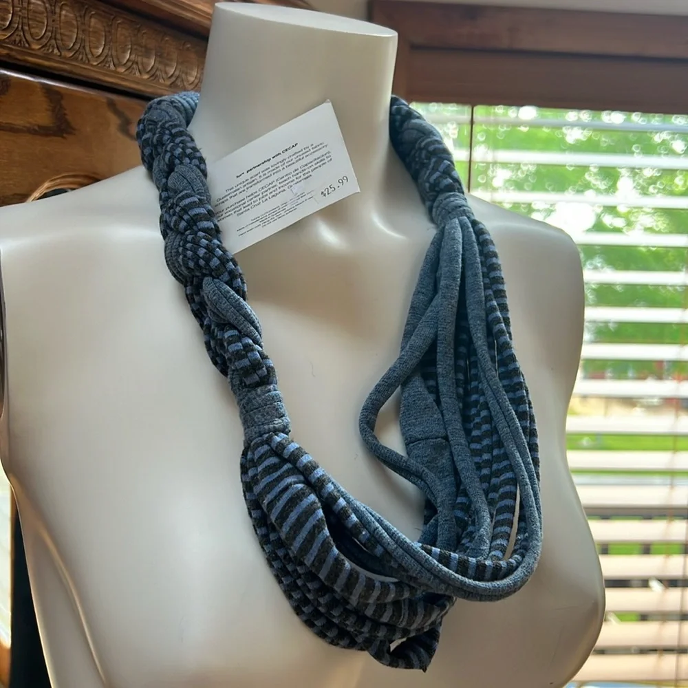 scarf necklace braided whimsy cottagecore accessories made in Guatemala